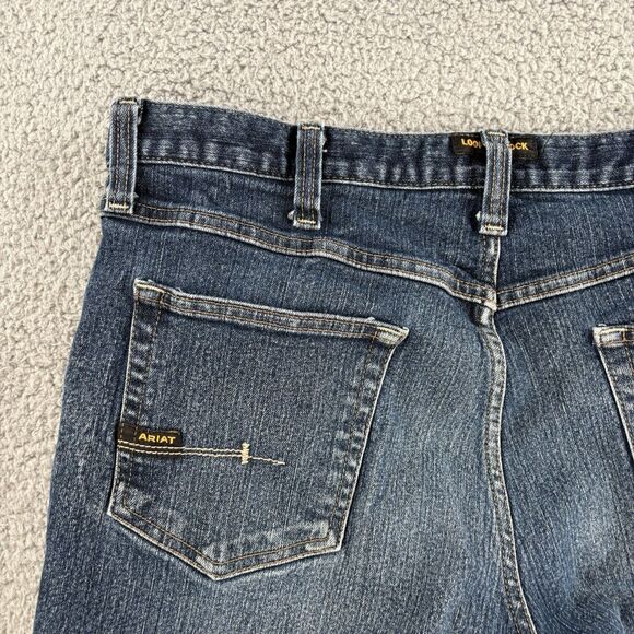 Ariat Rebar M5 Slim Straight Leg Denim Dark Wash Jeans 36x34 Work Wear  Western - Picture 6 of 6